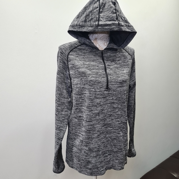 Betabrand x MPG Quarter Zip Hoodie Pullover Dark Grey/ Black Size M/L - Picture 6 of 16